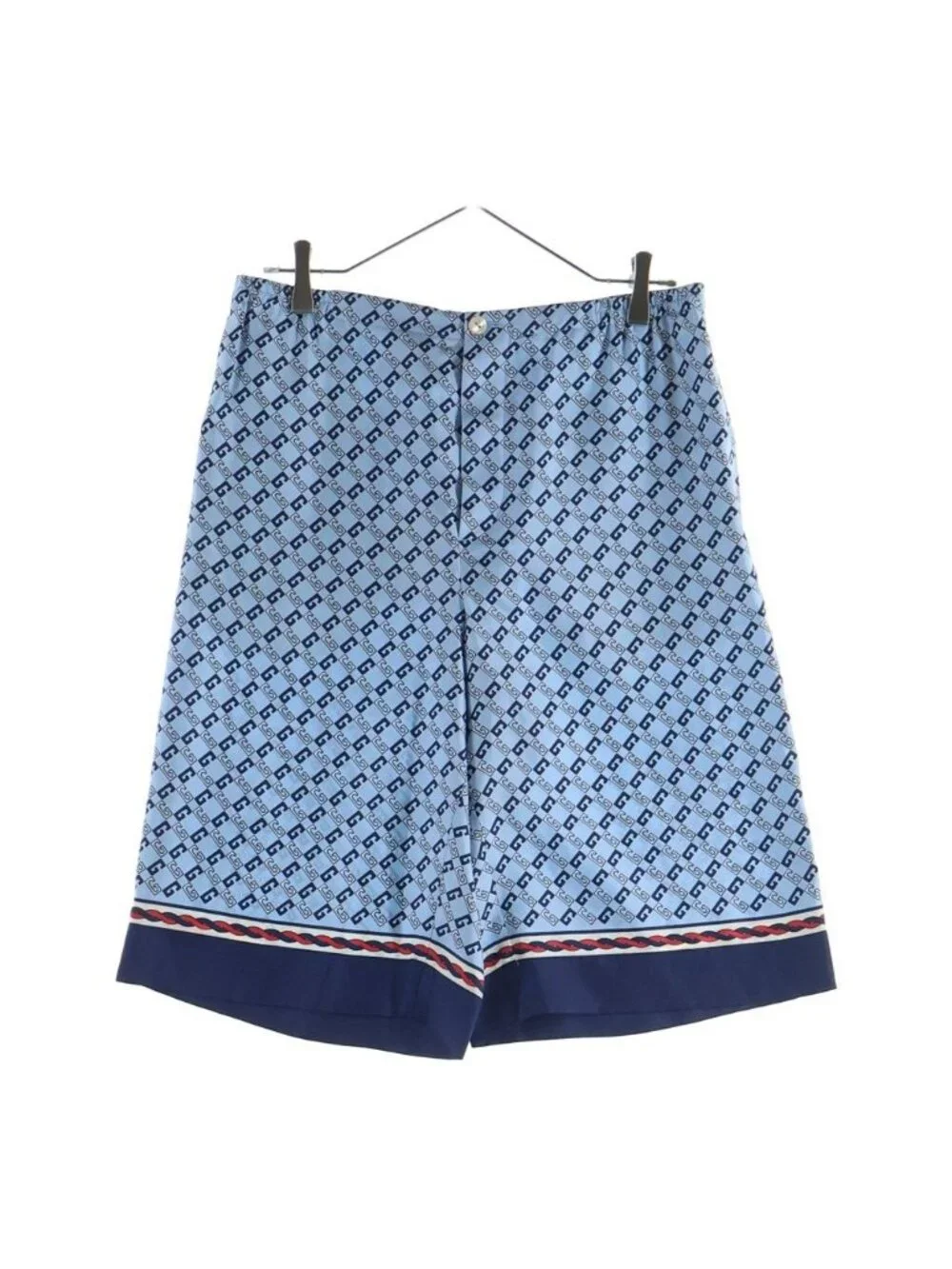 Gucci Silk Shorts Allover Blue Zamzy